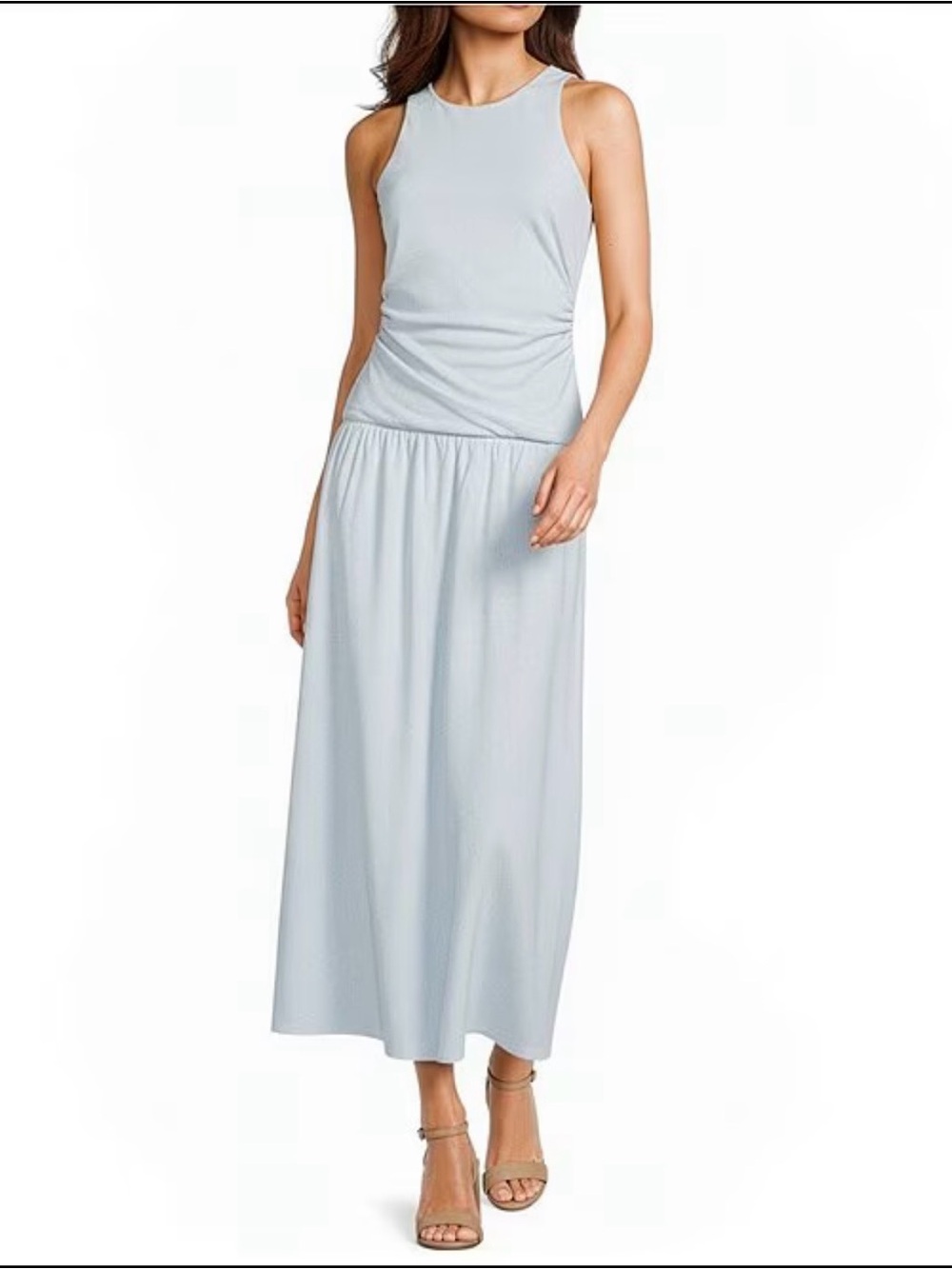 GB by Gianni Bini Light Blue Open Back Maxi Dress